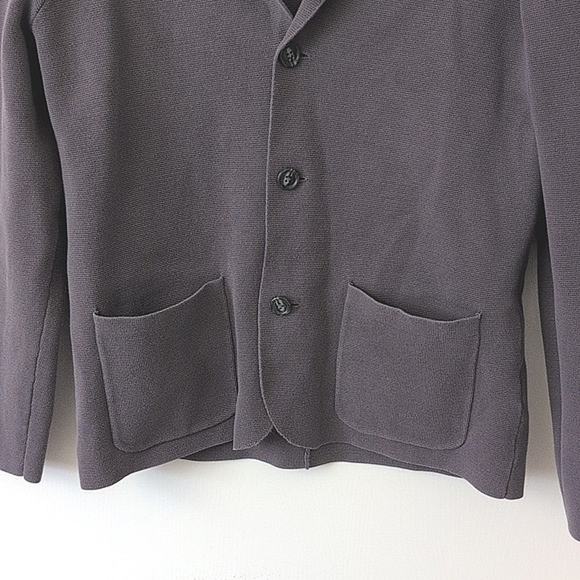 Crosby & Howard Mens Med Knit Blazer Jacket Sport Coat Gray Preppy Classic - Picture 2 of 8